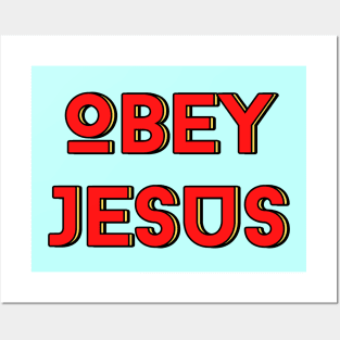 Obey Jesus | Christian Typography Posters and Art